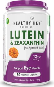 HealthyHey Lutein 10 mg with Zeaxanthin - Support Eyes Health - 60 Veg. Capsules (Pack of 1)