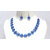 Fancy Dark Blue Glass Beads Necklace Set