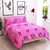 The Intellect Bazaar 100 Pure Cotton Double Bedsheet with 2 Pillow Cover (Pink)