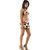 Retro print Orange multi colour edmarvellous 2 piece bikini