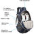 HOT SHOT Lightweight Travel Hiking Rucksack Bag Navy Balue and Gray ART-0167