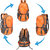 HOT SHOT Lightweight Travel Hiking Rucksack Bag Orange and Gray ART-0167