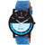 Radius Quartz Two Layer Black  Blue Analog Round Dial Men's Watch