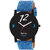 Radius New Style Quartz Analog Blue Strap Round Dial Men's Watch