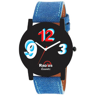 Radius Multicolour 3D Shade Blue Strap Round Dial Men's Watch