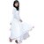Rosella White Plain Fit  Flare Dress For Women