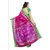 Risera Printed Self Design Women's Bhagalpuri Art Silk Saree ( Pink , Green)