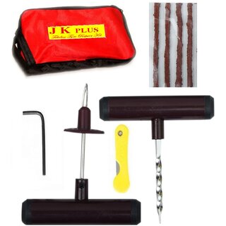 Tubeless Tire /Tyre Puncture Plug Repair Kit cutter With Carry Case
