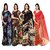 Anand Sarees Multicolor Faux Georgette Printed Saree With Blouse ( Pack of 4 sarees)