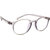 Derry White Transparent Round Spectacle Frame With ARC Lenses