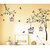 StyleMyCatalog Walltola Brown Wall Sticker-Tree With Birds And Cages (50X70 Cm)