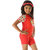 Red one piece gorgeous swim wear with cute cartoon character