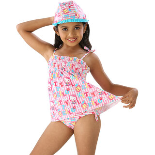 Adorable Three Pieces Swim-Suit Set For Girls