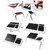 AVMART Portable Folding Laptop Desk Stand Laptop Table with Adjustable Legs, 2 Cooling Fans and USB Port -WHITE
