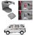 KunjZone Foldable Car Drink/Can/Glass/Bottle Holder Set of 2 Grey for Maruti Suzuki Eeco