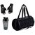 Black Leather 25 Ltr Gym Bag With Black Glove  Black Shaker