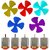 Techmahoday  5 Small Electric Dc Toy Motor With Fan Or 3V To 9V Dc Flat Small Size Toy Motor With 5Fans Science Hobby Kit
