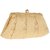 TARUSA Beige Fabric Floral Embroidary Clutch For Women's