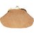 TARUSA Brown Faux Leather Geometric Cutwork Clutch For Women's