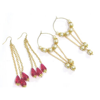 Multi Pearl Fancy Hoops Earring Multi Pearl Fancy Hoops Earring