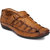 El Paso Men's Tan Slip On Velcro Casual Sandals