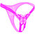 Psychovest Women's Polyester Pearl G-String Butterfly Transparent T Back  Open Crotch Underwear Brief, Free Size