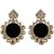 Samridhi Design Creation Black And Gold Earrings