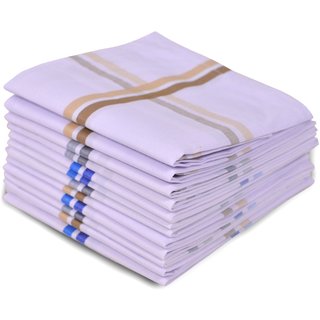 Concepts 100 Cotton Pack of 12 Men's Handkerchief (assorted)