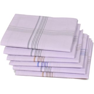 Concepts 100 Cotton Pack of 6 Men's Handkerchief (assorted)