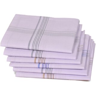Concepts 100 Cotton Pack of 6 Men's Handkerchief (assorted)