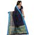 Fabrica Shoppers Lattest Designer Navy blue Cotton Silk Kanjivaram saree