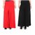Combo of 2 Plain Cotton Lycra Palazzo ( Red and Black)