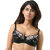 Jet Black Bra With Lovely Embroidery