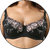 Jet Black Bra With Lovely Embroidery