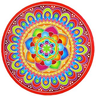 Rangoli Stickers Round 1 pc. (23.5 cm diameter) - Assorted Designs