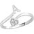 Sukai Jewels Heart Initial 'A'  Rhoidum Plated Alloy  Brass Alpbahet Finger Ring for Women and Girls SAFR103R