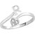 Sukai Jewels Heart Initial 'R'  Rhoidum Plated Alloy & Brass Alpbahet Finger Ring for Women and Girls [SAFR149R]