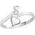 Sukai Jewels Heart Initial 'S'  Rhoidum Plated Alloy  Brass Alpbahet Finger Ring for Women and Girls SAFR150R
