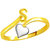 Sukai Jewels Heart Initial S Gold Plated Alloy Brass Alpbahet Finger Ring 