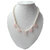 Rose Quartz Pear shaped Nuggets along with Fresh water pearl Beads in 18 inches Necklace