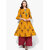 Varkha Fashion Yellow Floral Stitched Kurti For Women