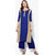 Varkha Fashion Blue Block Print Stitched Kurti For Women