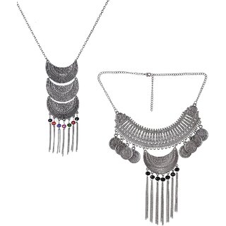 sparkle combo of 2 afghani necklaces