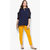 Varkha Fashion Cotton Solid Mustard Pants
