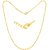 Sukai Jewels Stylish Cursive Initial 'S' Gold Plated Alloy Cubic Zirconia Alphabet Pendant with Chain for Women & Girls [SAP162G]