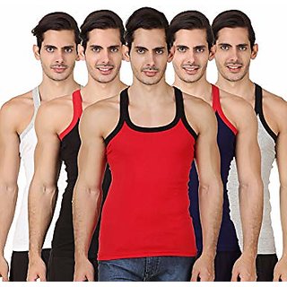 PACK OF 5 HIGH QUALITY RICH COTTON AND SMOOTH FIT GYM VEST (FIRST CLASS COTTON)
