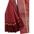 Indian Style Sarees New Arrivals Latest Women's Maroon Chanderi Plain Cotton Sarees With Blouse Bollywood Designer Saree