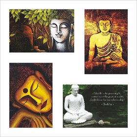 Buddha Poster Set of 4 Set 100