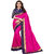 Indian Beauty Women's Pink Color Sana Silk With Tessal Plain Saree With Embellished Blouse Piece