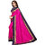 Indian Beauty Women's Pink Color Sana Silk With Tessal Plain Saree With Embellished Blouse Piece